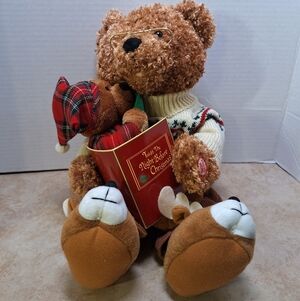 AVON 2006 Christmas Teddy Bear Reading "Twas The Night Before Christmas" Works